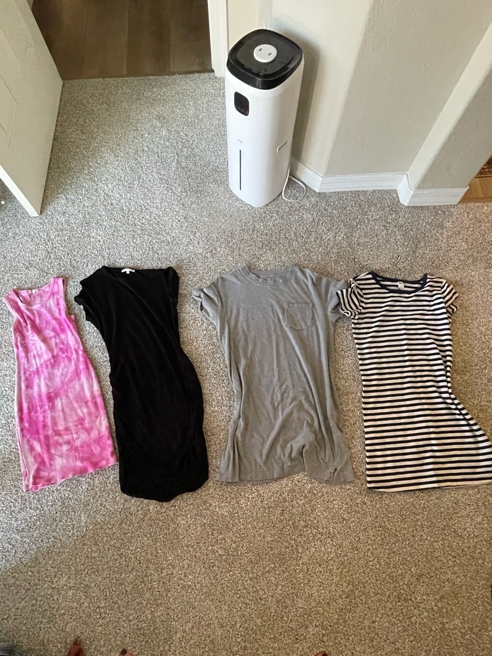 Women’s Bundle of Dresses Striped,Black, Stripes and Tye Die